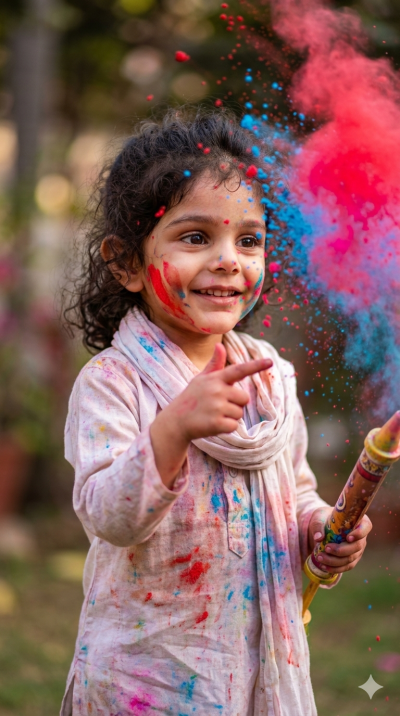 Holi Beautiful kid picture 2